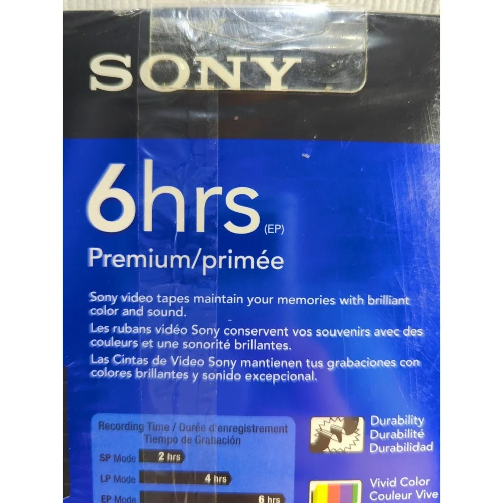 2 New Sony T-120‎ VHS 6hr Premium Cassettes